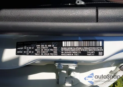 2021 Jeep Renegade Limited 4X4 из США, поврежденный, VIN ZACNJDD17MPM71721